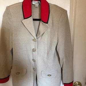 St. Jhon size 4 top jacket and two matching pants total of three piece set.